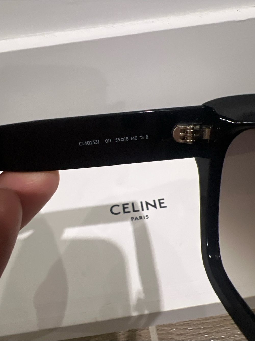 Celine Triomphe Black Cat-Eye Sunglasses with Gradient Lenses - Picture 2 of 6